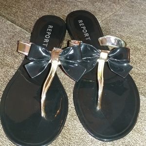 Report jelly flip flop sandals